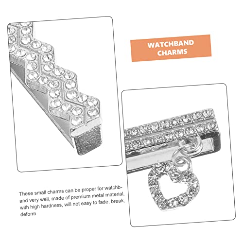 Accessoires de montre connectée strass argentés pour customiser bracelet - 7