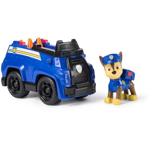 Patrulha Canina - Polícia de carro e figura Chase - carro de 15 cm com 1 figura Chase - Patrulha Canina brinquedos - 6069059 - brinquedos crianças 3 anos +