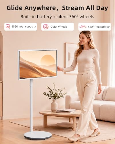 Image of KTC MEGAPAD 32 Inch 4K Smart Portable Touchscreen TV on Wheels, A32Q7S