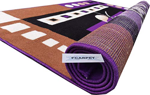 Image of Modern Carpet Velvet Touch 6.0X 8.0 Feet Purple B