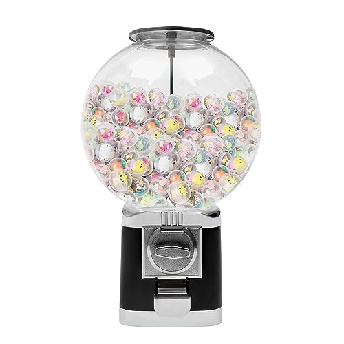 SuiYuLn Vending Machine, Bubble Capsule Toys Dispenser, 500PCS 1.26inch Ball Bulk Vending Machine, Freestanding $1 Coin Operated Vending Machine with Lock,Black (Black)