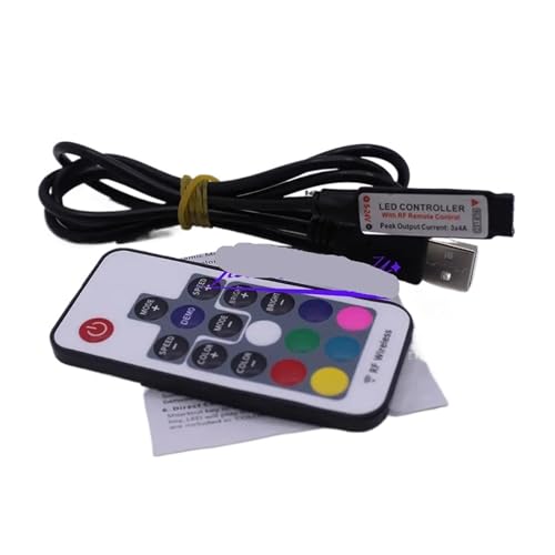 Contrôleur USB RGB 5V 24V avec télécommande RF 17 touches pour ruban LED