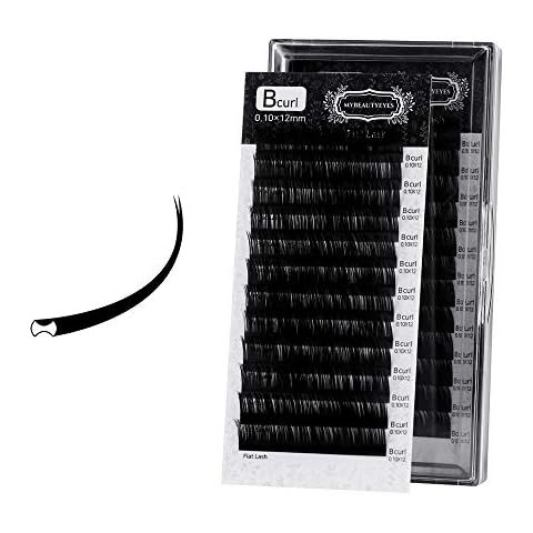 Eyelash Extension Flat Lash / Individual Eyelash Extension Supplies Salon Use / B Curl / Thickness 0.10mm~0.15mm Length 8-15mm Mixed Tray (0.15mm, 11mm) Cover