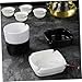 CORHAD 3pcs Industrial Style Ashtray Black Round Imitation Porcelain Tray Smoking Household