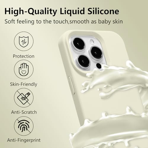 UCASONG Magnetic Silicone Case for iPhone 14 Pro Max,Antique White by UCASONG - Used condition - Image 2