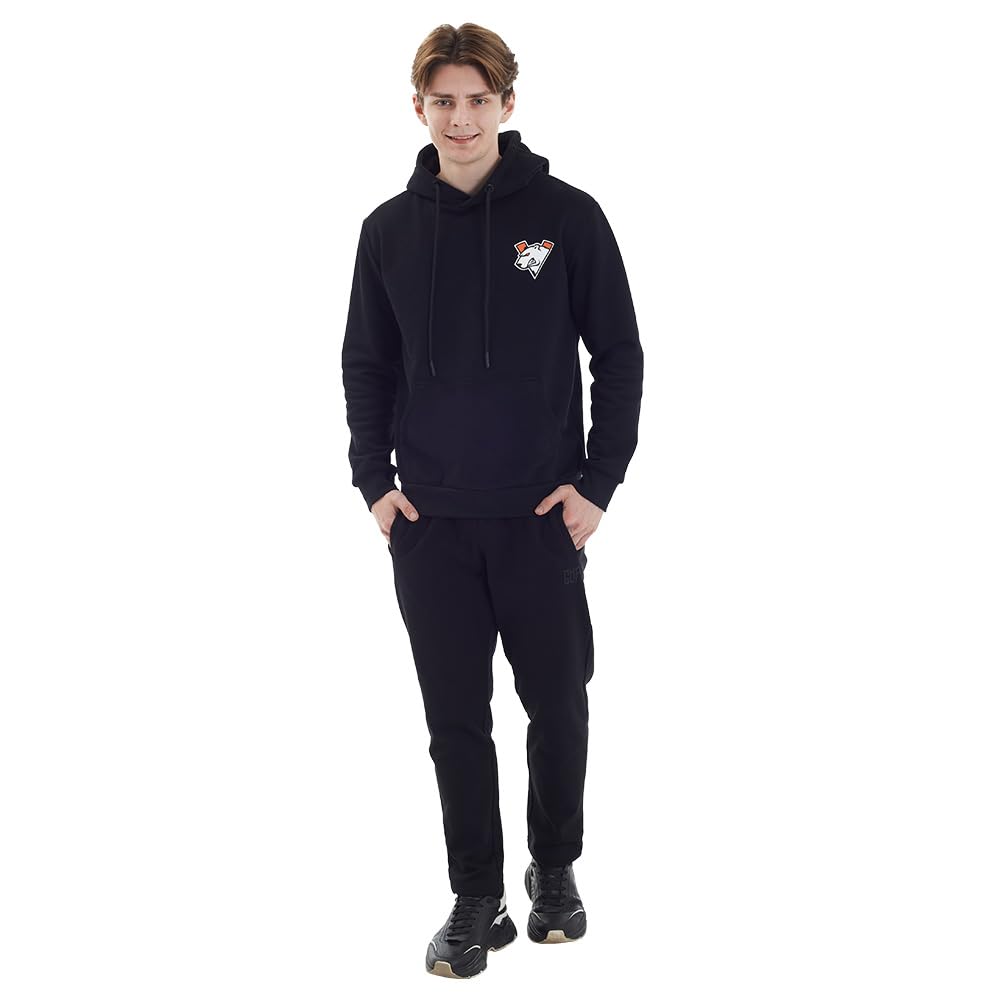 Virtus.pro - Klasyczna bluza z kapturem, bluza z kapturem z grafiką gracza, stylowa bluza z kapturem dla fanów, odzież dla graczy, odzież drużyny e-sportowej, czarna, M, Czarny, M