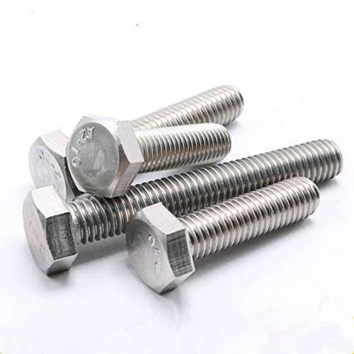 Image of 30 Pcs M6 Hex Bolt M6-1 x 18mm UNC Hex Head Screw Bolts A2-70(304) Stainless Steel Fully Threaded Hex Tap Bolts,Plain Finish,Fully Threaded (M6 x 18mm)