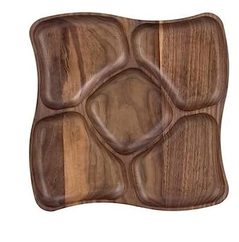 HTTGDGDH Cuencos De Frutas Irregulares Ovalados De Madera Maciza, Plato para Fruta, Platillo, Bandeja De Té, Plato De Postre, Vajilla, Juego De Verduras