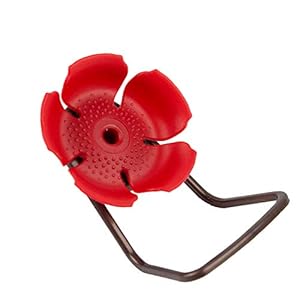 Perky-Pet 91RF Replacement Red Hollyhock Flower Ports & Perches-6 Pk