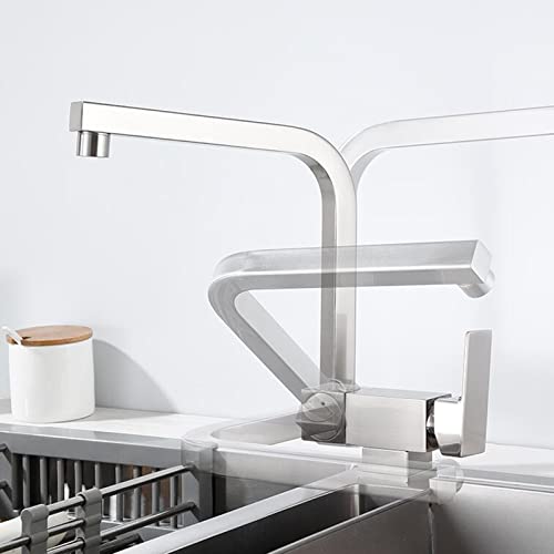 Mitigeur de cuisine eau chaude et froide pliant monotrou noir