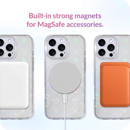 Coque iPhone 16 Pro Max paillettes transparente compatible Magsafe LSL - 6
