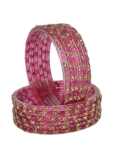 Image of Swara Creations Glass Bangles set for Women | Zirconwork Golden Raindrops Bangles Collection | Ethnic, Festive & Special Occassions(12Pcs)(SKU287)