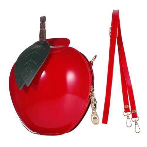 Paquet bandoulière de pomme cuir rouge sac femme 19x19x10 cm petit sac de ville