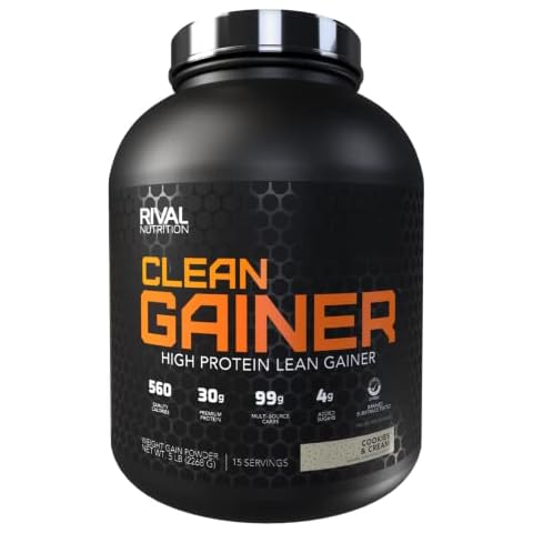 Rivalus Clean Gainer - Cookies & Cream, 5lbs Cover