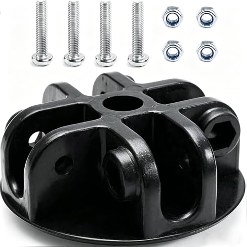 4-Way Roof Centre Bracket Connector Canopy Tent Replacement Parts Pop-up Canopy Replacement Parts Outdoor Canopy Parts (1-Pack+4 Screw Set)