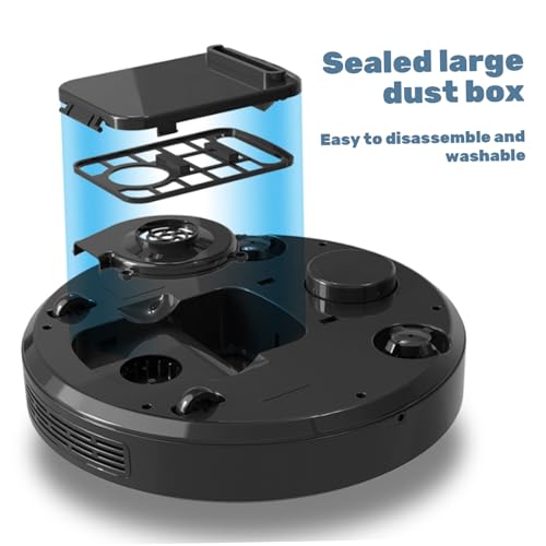 Abibiocy Automatic Robotic Vacuums, 3 in 1 Strong Suction Robot Vacuum Cleaner, Avoid Obstacles Robot Vacuum and Mop, Low Noise Cleaner for Pet Hair, Carpet, Floor White Robotic Vacuums - Image 3