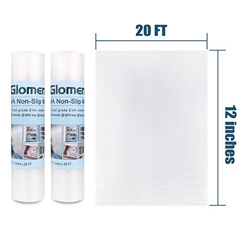Refrigerator Liners, Shelf Liners For Kitchen Cabinet, Washable Oil-Proof For Drawer, Cabinet, Shelves, Refrigerator, Storage, 12 Inches X 20 Ft, Non-Slip Cabinet Liner (12 Inches X 20 Ft X 2 Rolls)… #TOP5