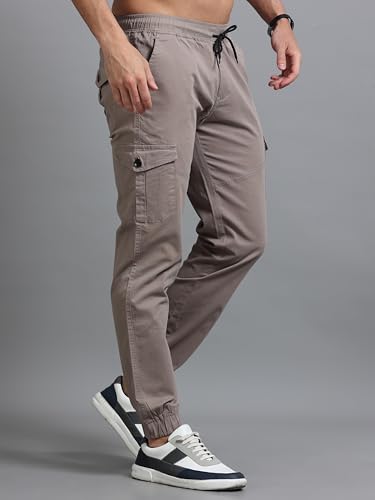 Image of U.S. Pitchers Mens Twill Laffer Cargo Joggers I 6 Pocket Utility Pants I Stylish Comfort Fit I 12 Colors I Sizes 30 to 38