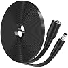 SIOCEN 10FT DC Power Extension Cable,5.5mm x 2.1mm Extension Cord,12v Extension Cord for Security Camera CCTV IP,Router,LED Strip,5V 9V 24V 12 Volt, Flat Male to Female DC Plug Power Cord Black