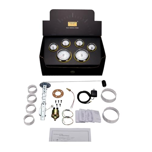 Image of MOTOR METER RACING 85mm 3-3 /8 inch W PRO Series 6 Gauge Set White Dial
