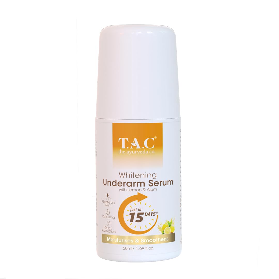 T.A.C Lemon Serum Underarm Roll-On with Aloe Vera for Skin Whitening & Freshness - Ideal for all Skin types for Men and Women - 50ml