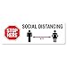 Public Safety Sign Stop 6 Ft Social Distance Rectangle Non-Slip Floor Graphic 6" x 18" | 3 Pack of Floor Marker Vinyl Decal| Protect Your Business, Work Place & Customers | ?Made in The USA