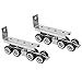 1 Pair 8 Wheels Sliding Door Rollers Replacement Part Hanging Wheels Silent Rail Wheel for Wardrobe Closet Shower Floor Track