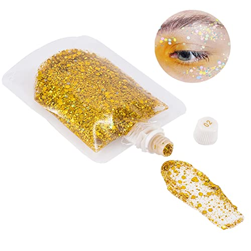 maquiagem Chunky Glitter | Glitter para os olhos à prova d'água para meninas | Glitter Body Lantejo