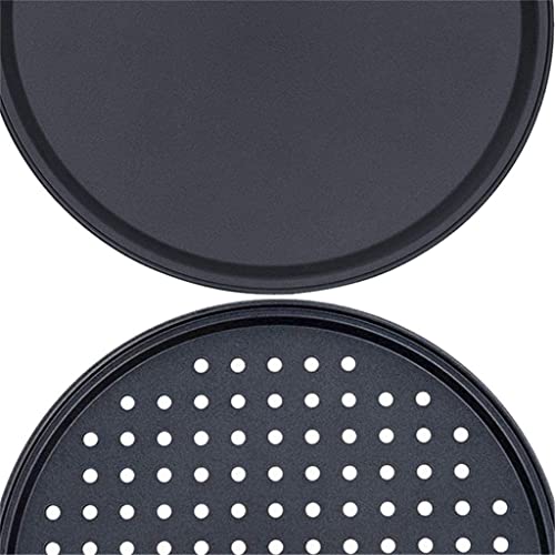 Teglia per Pizza con Fori 10 Pollici Pizze Teglia per Frutta e Verdura Teglia Antiaderente Teglia per Torta Professionale per Forno 2 Set