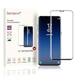 Samsung Galaxy S9 Screen Protector, Bersem Tempered Glass, Bubble Free, Case Friendly 3D Curved Glass, Full Coverage, with Installation Tray for Samsung S9 (1 Pack Black) (S9)