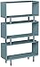 SilkWood Studio Margo 3 Tier Bookshelf, Mid Century Bookcase for Living Room, Bedroom Furniture & Home Office, Solid Wood Storage Shelves with Gold Legs, 59.5