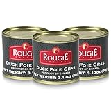 Rougie Duck Foie Gras Original – 3.17 oz (90g), Lightly Seasoned with Armagnac, Ready-to-Serve French Gourmet Delicacy, Product of Canada - Pack of 3