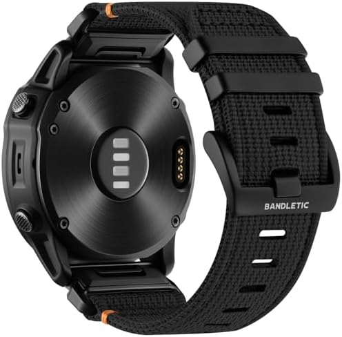 Bandletic 22mm 26mm Armband Kompatibel mit Garmin Fenix 9/8 47mm/51mm/7/6/5 | Quick Fit Sport Weich Taktisches Nylonarmband für Epix/Forerunner/Instinct/Enduro/Tactix/Descent/Quati