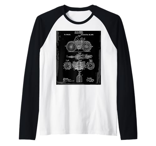 Diagramma della bicicletta elettrica vintage Maglia con Maniche Raglan