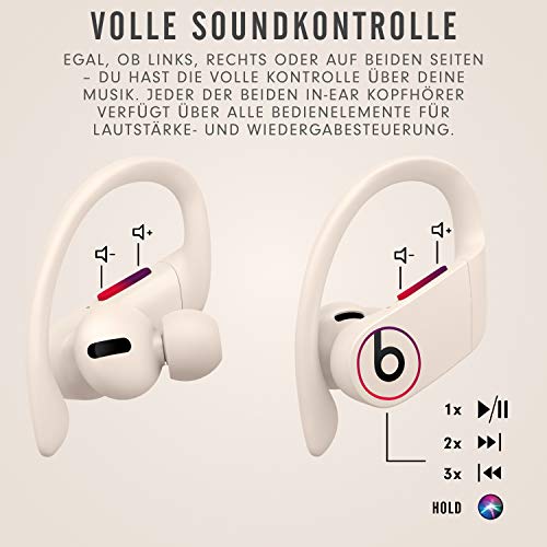 Image of Beats Powerbeats Pro - BluetoothWireless Earbuds - Up to 9H Battery Life, Up to 24H w Charging Case, Sweat Resistant, Apple H1 Chip, Built in Microphone, Apple & Android Compatible - Ivory