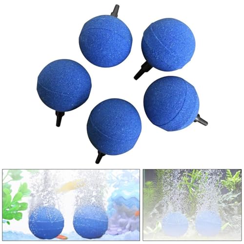 Difusor de aire para acuario con 5 piedras redondas de aireación azul para sistemas DWC 5