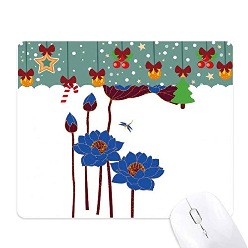 Tapis de souris libellule et lotus bleu tapis de bureau en caoutchouc stable