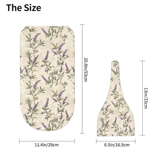 Image of Vintage Lavender Florals Ornament Newborn Swaddle Blankets Hat Sets Soft Baby Receiving Blanket Swaddle Sack for Baby Shower Infant Boy Girl Gift