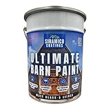 SIRAMICO COATINGS One Coat Ultimate Barn Acrylic Paint - Matt Black - 5 Litres - 10 Year Guarantee
