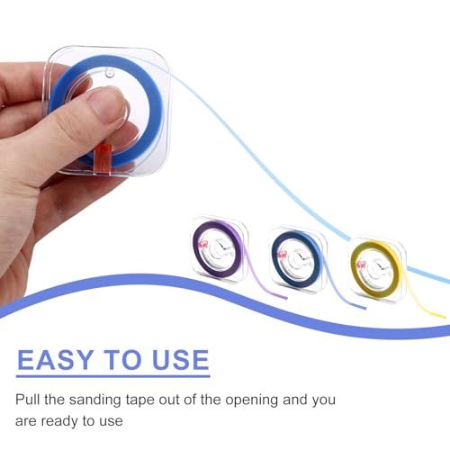 Gosknor 3-Teiliges Zahnpolierstreifen-Set, Zahnschleifwerkzeug Zahnpolitur-Schleifstreifen-Set zur Zahnreinigung Zahnfeile-Finishing-Streifen für Den Professionellen (Gelb, Blau, Lila)
