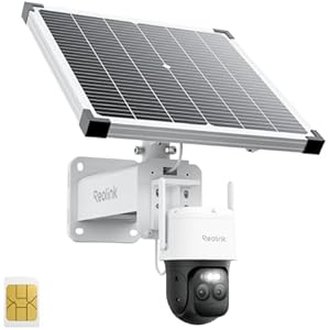 REOLINK Smart Cellular Battery/Solar Security Camera Outdoor, 2K HD, AOV Camera & 24/7 Recording, Long Battery Life, ColorX, Smart Detection, 512GB Local Storage, TrackMix LTE Plus 2+Solar P