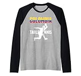 Proud Colombia Tischtennis-Liebhaber Trikot kolumbianisch Ping Pong Raglan