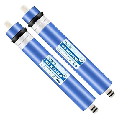YKMGON 2 Pack 100GPD RO Membrane,2012-100G Reverse Osmosis Membrane Replacement Water Filter,for Under Sink Home Drinking RO Water Purifier System