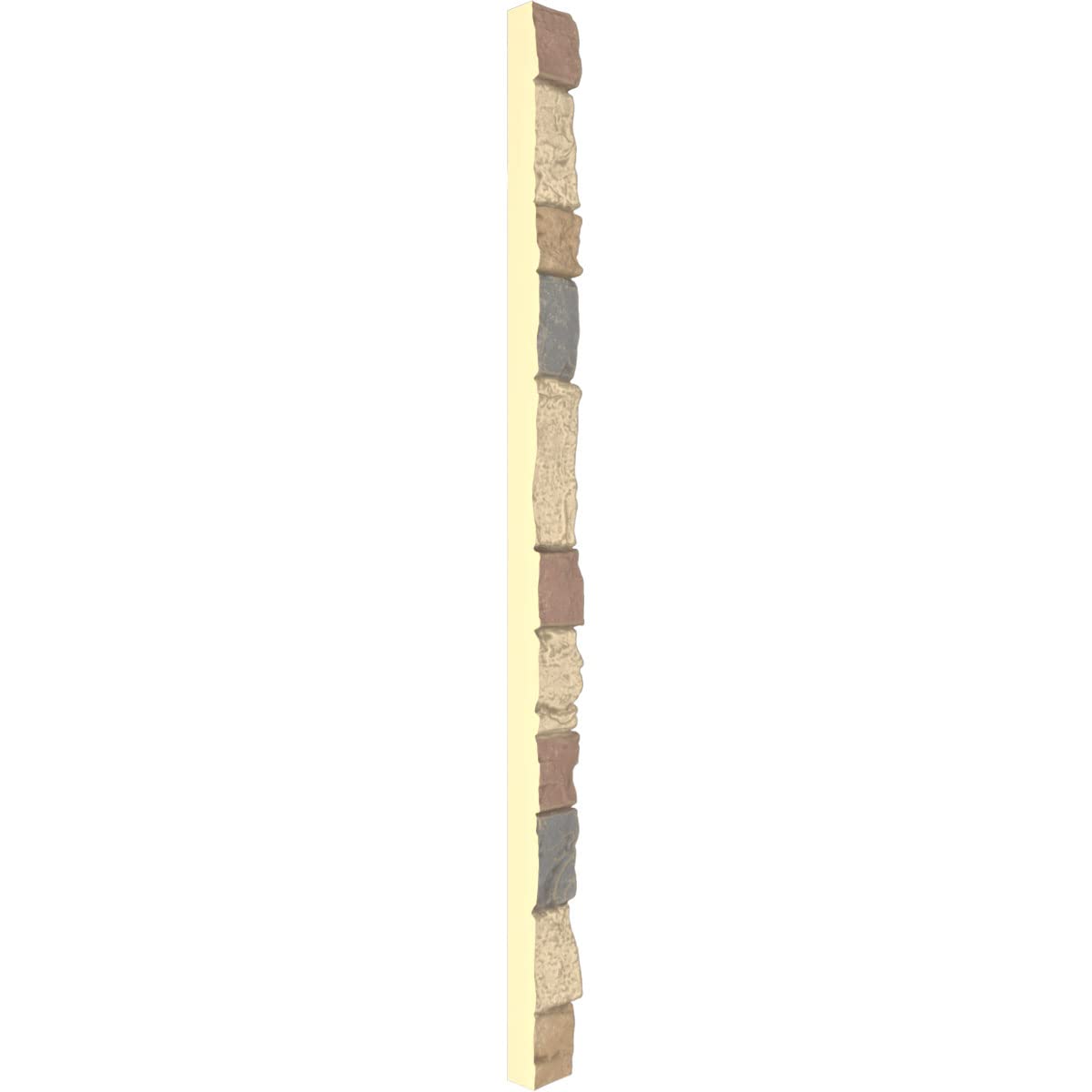 Ekena Millwork PNUOC03X48CO Universal Outside Corner Stacked Stone Stonewall Faux Stone Siding Panel 3"W x 3"D x 48"H Colfax 1 EA