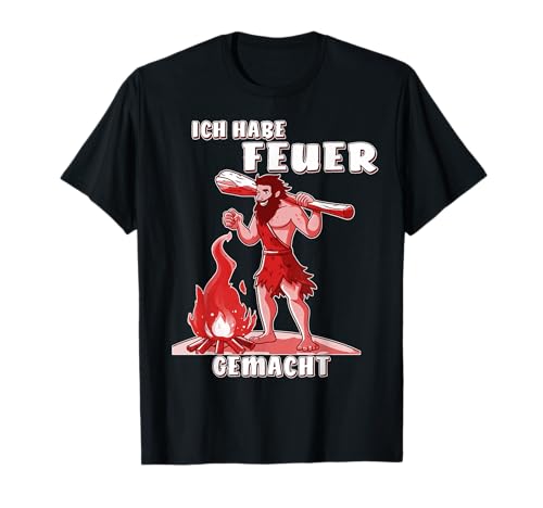 Lagerfeuer Natur Camping Feuerstelle Männer haben Feuer T-Shirt