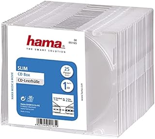 Hama Slim CD Cases Pack of 25 - Transparent