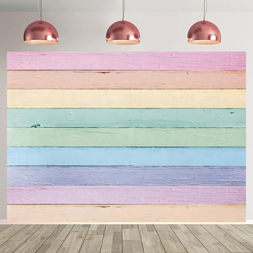 Fondo de madera colorido para fotografía 8x6 ft miniatura 4