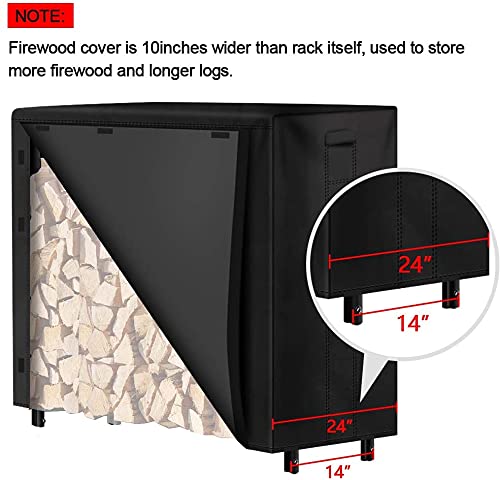 Amagabeli Garden & Home FIREPLACE210 4Ft Firewood Rack With Cover Combo Set Waterproof Outdoor Log Holder Fireplace Heavy Duty Stacker Pit thumb #7