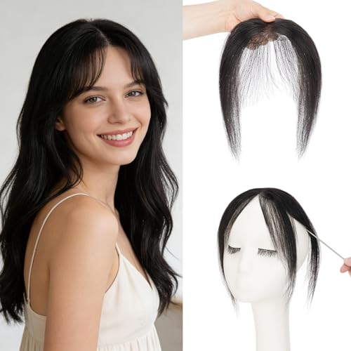MY-LADY Clip-On Bangs for Women - 100% Real Human Hair,