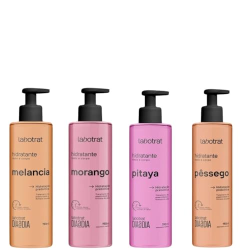 Kit Tratamento Diário Labotrat - Esfoliante 150g, Hidratante, Sabonete Líquido e Body Splash de Mela